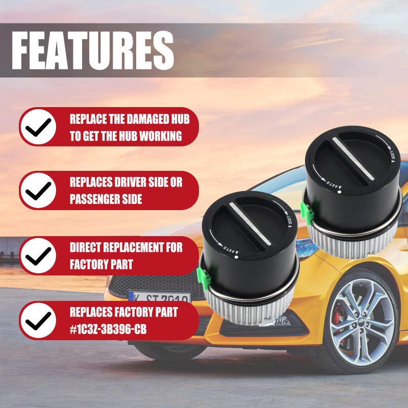 FEXON 4WD Auto Locking Hub Pair Kits Replacement for 1999-2004 Ford F250 F350 F450 F550 Super Duty 2000-2005 Excursion 2001 2002 Lincoln Navigitor Expedition 1C3Z-3B396-CB 600-203 - Image 2